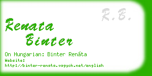 renata binter business card