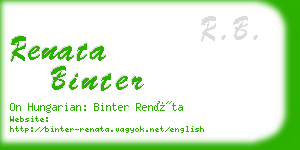 renata binter business card